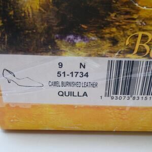 NEW Bella Vita Women's 9 Narrow Quilla Pumps  Brown Camel Burnished Leather